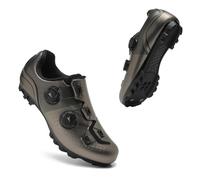 Mateju Mens Womens MTB Cycling Shoes,Mountain Bike Shoes Compatible with 2-Bolts Pedals SPD Cleats Indoor Outdoor Cycle Riding Biking Unisex Sneakers -Model-A5 (Brown,6.5)