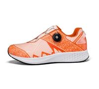 Mateju Mens Womens MTB Cycling Shoes,Mountain Bike Shoes Compatible with 2-Bolts Pedals SPD Cleats Indoor Outdoor Cycle Riding Biking Unisex Sneakers -DC00018 (Orange,8)