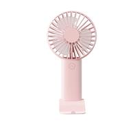 Mateju Mini Portable Handheld Fan, Personal Small Desk Fan with 3 Speeds, Powerful USB Rechargeable, Lightweight for Indoor Outdoor, Summer Travel Gift (Pink A,1pc)