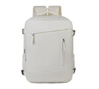 Mateju Monochrome Cabin Bag Backpack with Shoes Compartment, Carry On Flight Backpack, Men Woman Underseat Rucksack, Hand Luggage Bag Casual Daypack, for Travel Work School (Beige,40x30x20cm)