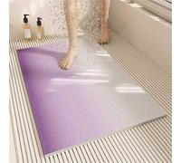Mateju Non Slip Loofah Shower Mat with Drain, Quick Dry Washable PVC Bath Shower Mats Anti Slip, Suitable for Wet Surfaces Bathroom Tub and Inside & Outside (Gradient purple,45x70cm)