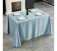 Mateju Rectangular Table Cover, Satin Material Table Skirt, Cocktail Tablecloth Wedding Banquets Birthday Party Bar Hotel Event Festival Meeting Outdoor Decoration (Sky Blue,120x160cm)