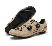 Mateju Road Cycling Shoes for Men Women with Compatible Bike SPD,Unisex Non-Slip Bicycle Riding Spin Shoes Indoor Road Rcing Bikes Shoe with Delta Cleats Pre-Installed -2021 (Khaki,7)