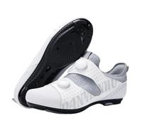 Mateju Road Cycling Shoes for Men Women with Compatible Bike SPD,Unisex Non-Slip Bicycle Riding Spin Shoes Indoor Road Rcing Bikes Shoe with Delta Cleats Pre-Installed -A1 (Light Gray,9)