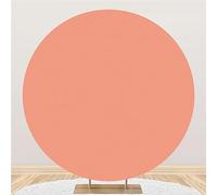 Mateju Round Arch Backdrop Cover, Backdrop Stand Cover Outdoor Party Display Props Circle Backdrop Cover for Birthday Celebration Art Photography Background (Diameter 180cm/5.9ft,Orange)