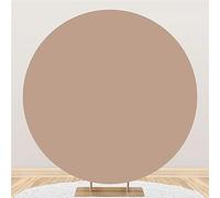 Mateju Round Arch Backdrop Cover, Backdrop Stand Cover Outdoor Party Display Props Circle Backdrop Cover for Birthday Celebration Art Photography Background (Diameter 180cm/5.9ft,Light Brown)