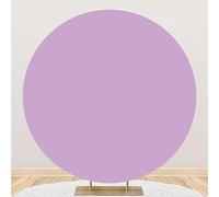 Mateju Round Arch Backdrop Cover, Backdrop Stand Cover Outdoor Party Display Props Circle Backdrop Cover for Birthday Celebration Art Photography Background (Diameter 100cm/3.3ft,Purple)