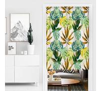 Mateju Single Door Curtain, Fashion Blackout Rod Pocket Curtains, 1 Panel Thermal Insulation Drapes, Privacy Blinds for Partition, for Bedroom Closet, Hallway (Monstera deliciosa 05,150x180cm)