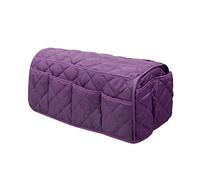Mateju Sofa Armrest Organizer Waterproof, Armchair Hanging Storage Bag with 14 Pockets, Couch Recliner Caddy Pocket for TV Remote Control, Phone, Magazines, Books, Pens (purple)