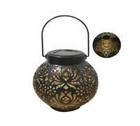 Mateju Solar Lanterns Outdoor Hanging 1/2 Pack, Retro Solar Lanterns Outdoor Garden Waterproof Garden Lights for Outside, Patio, Lawn, Table, Fence Ornaments (Black,1 pc)