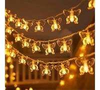 Mateju Solar String Lights Outdoor Garden, 8 Modes Solar Powered LED Fairy Lights with Remote for Indoor Bedroom, Patio, Yard, Party, Wedding, Butterfly (Warm White,12M/100LED)