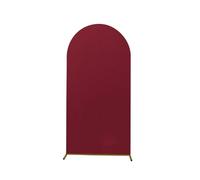 Mateju Solid Color Arch Backdrop Cover Fited Wedding Arch Stand Cover 17 Colors for Birthday Party Ceremony Decor Baby Shower Photography Background Frame Cover (6ft (180x80cm),Burgundy)