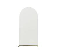 Mateju Solid Color Arch Backdrop Cover Fited Wedding Arch Stand Cover 17 Colors for Birthday Party Ceremony Decor Baby Shower Photography Background Frame Cover (5ft (150x65cm),White)
