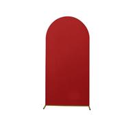 Mateju Solid Color Arch Backdrop Cover Fited Wedding Arch Stand Cover 17 Colors for Birthday Party Ceremony Decor Baby Shower Photography Background Frame Cover (6.6ft (200x100cm),Red)