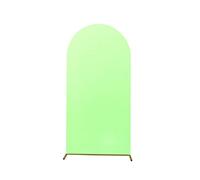 Mateju Solid Color Arch Backdrop Cover Fited Wedding Arch Stand Cover 17 Colors for Birthday Party Ceremony Decor Baby Shower Photography Background Frame Cover (5ft (150x65cm),Light Green)