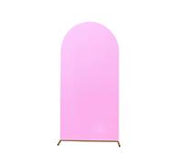 Mateju Solid Color Arch Backdrop Cover Fited Wedding Arch Stand Cover 17 Colors for Birthday Party Ceremony Decor Baby Shower Photography Background Frame Cover (8ft(240x140cm),Light Purple)