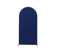 Mateju Solid Color Arch Backdrop Cover Fited Wedding Arch Stand Cover 17 Colors for Birthday Party Ceremony Decor Baby Shower Photography Background Frame Cover (6.6ft (200x100cm),Navy Blue)