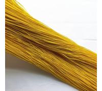 Mateju Solid Color String Curtains for Doors, Door Tassel Curtain Fly Insect Bug Screen Window and Doors Decorations Room Dividers Bedroom Living Doorways Panel Closet Drapes (Yellow,100x200cm)