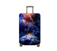 Mateju Suitcase Cover 18-32 Inch Luggage Covers Protectors, 3D Blue Earth Trolley Case Protective Cover Washable Anti-Scratch Elastic Travel Suitcase Protector (Planet,M)