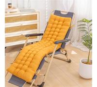 Mateju Sun Lounger Cushion 8cm Thick Soft Recliner Cushions Non-Slip Top Cover, Quilted Thick Padded for Garden Indoor Outdoor Garden Rocking Chair/Sunbed/Bench -Minimalism (Yellow,45x85cm)