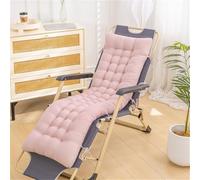 Mateju Sun Lounger Cushion 8cm Thick Soft Recliner Cushions Non-Slip Top Cover, Quilted Thick Padded for Garden Indoor Outdoor Garden Rocking Chair/Sunbed/Bench -Minimalism (Pink,45x85cm)