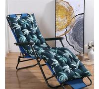 Mateju Sun Lounger Cushion Thick Soft Recliner Cushions Non-Slip Top Cover, Print Quilted Thick Padded for Garden Indoor Outdoor Garden Rocking Chair/Sunbed/Bench (Maple Leaf,48x120cm)