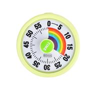 Mateju Visual Timer for Kids, Silent 60 Minute Multicolor Rainbow Visual Countdown Timer for Kitchen Classroom, Focus Training for Kids and Adults, Pomodoro Time Management Tools (Green)