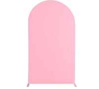Mateju Wedding Arch Backdrop Cover, Arch Backdrop Cover Arch Backdrop Stand Cover Arch Top Backdrop Stand Cover Double Sided Arch Cover Backdrop for Birthday (200x100cm/6.6x3.3ft,Pink)
