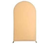 Mateju Wedding Arch Backdrop Cover, Arch Backdrop Cover Arch Backdrop Stand Cover Arch Top Backdrop Stand Cover Double Sided Arch Cover Backdrop for Birthday (120x50cm/3.9x1.6ft,Champagne Color)
