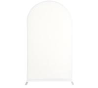 Mateju Wedding Arch Backdrop Cover, Arch Backdrop Cover Arch Backdrop Stand Cover Arch Top Backdrop Stand Cover Double Sided Arch Cover Backdrop for Birthday (120x50cm/3.9x1.6ft,Cream White)