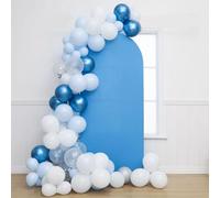 Mateju Wedding Arch Backdrop Cover,Arch Backdrop Cover Arch Backdrop Stand Cover Arch Top Backdrop Stand Cover Double Sided Arch Cover Backdrop for Birthday (120x50cm/3.9x1.6ft,Blue)