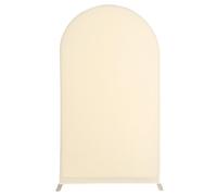 Mateju Wedding Arch Backdrop Cover, Arch Backdrop Cover Arch Backdrop Stand Cover Arch Top Backdrop Stand Cover Double Sided Arch Cover Backdrop for Birthday (120x50cm/3.9x1.6ft,Beige)