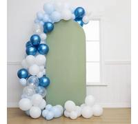 Mateju Wedding Arch Backdrop Cover,Arch Backdrop Cover Arch Backdrop Stand Cover Arch Top Backdrop Stand Cover Double Sided Arch Cover Backdrop for Birthday (120x50cm/3.9x1.6ft,Grass Green)