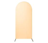 Mateju Wedding Arch Backdrop Stand Cover,Arch Backdrop Cover Round Backdrop Cover Double Sided Round Arch Cover for Birthday Ceremony Banquet Baby Shower Party (120x50cm/3.9x1.6ft,Champagne Color)