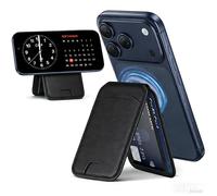 MaTekoty ExtreLife For Magsafe Wallet, Works with Apple Find My, Strongest Magnetic Wallet for iPhone 17/16/15/14/13/12 Series, WalletTracker with Adjustable Stand, 6 Cards Holder (Black)