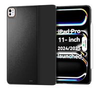 Matekxy Case for iPad Pro 11 inch M4 (2024) / M5 (2025), Magic Keyboard Compatible with (Full 4-Side Protection), Magnetic Pass-Through Smart Cover (Black)