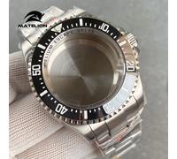 MATELION 10ATM Diver SEA 43mm Watch Case Sapphire Fit NH35 NH36 NH38 NH34 GMT ETA 2824 PT5000 Steel Bracelet 120 Clicks Bezel A black blue