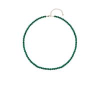 Mateo 14K yellow gold beaded malachite bracelet - Green One Size