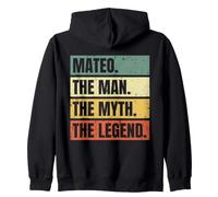 Mateo Man Myth The Legend Retro Funny Best Name Mateo Zip Hoodie