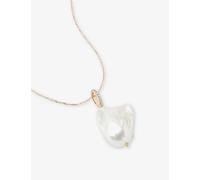 Mateo Womens 14k Yellow Gold Baroque 14ct Yellow-gold, Pearl and Diamond Necklace