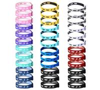 MATEPLUS 36PCS WWJD Bracelets, Adjustable What Wound Jesus Do Bracelets, Webbing Inspirational Christian Wristbands, Religious Woven Bracelet for Fundrasisers