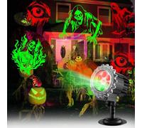 MATEPROX Halloween Projector Lights, Waterproof 3D Colour Spooky LED Projection Light for Outdoor Halloween Decorations, High Brightness Decorative Lamp for Garden, Wall, House, Party, Festival