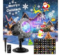 MATEPROX Snowflake Projector Lights, IP65 Waterproof Christmas Snowflake LED Light Projector for Indoor and Outdoor Garden Lawn House Party Decor Festival Decoration