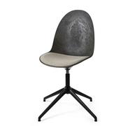 Mater Eternity Swivel Dining Chair Black Base M. Upholstered Seat 218 Beige
