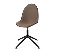 Mater Eternity Swivel Dining Chair Black Base & Upholstered 378 Rust