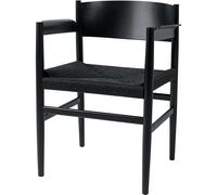 Mater - Nestor Armchair, Black Stained Beech / Paper String - Black