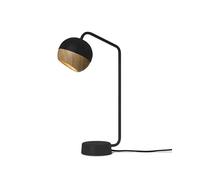 Mater Ray table lamp black, oak detail on screen