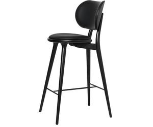 Mater - The High Stool Backrest, Black Lacquered Beech - Black Lacquered Beech