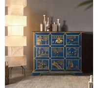 Matera Chest - Blue Painted - Mango Wood - Multi Drawer