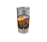 Matera Italy Sunset Old and Town Mediterranean Design Stainless Steel Insulated Tumbler